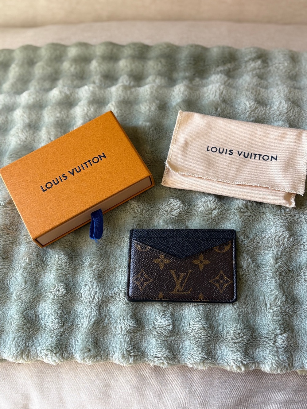 Louis Vuitton Monogram Card Holder in Brown and Black